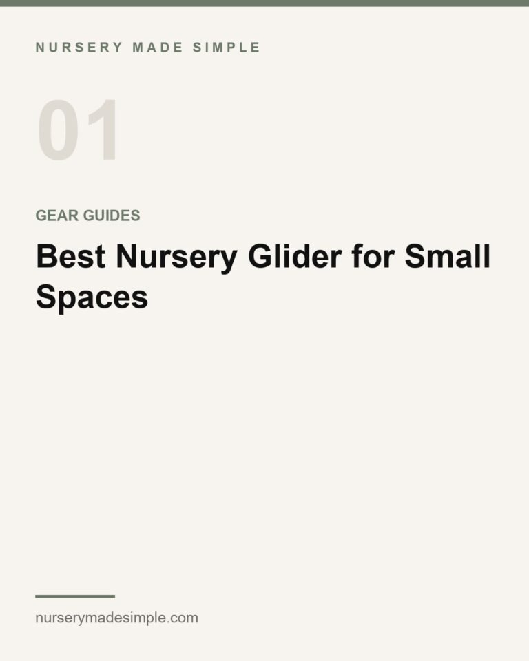 Nursery glider in a small nursery