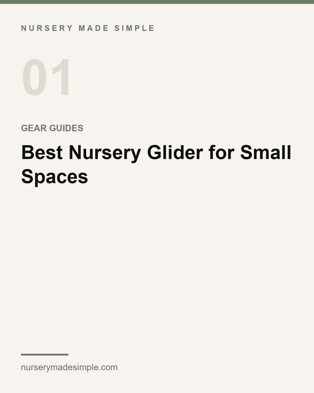 Nursery glider in a small nursery