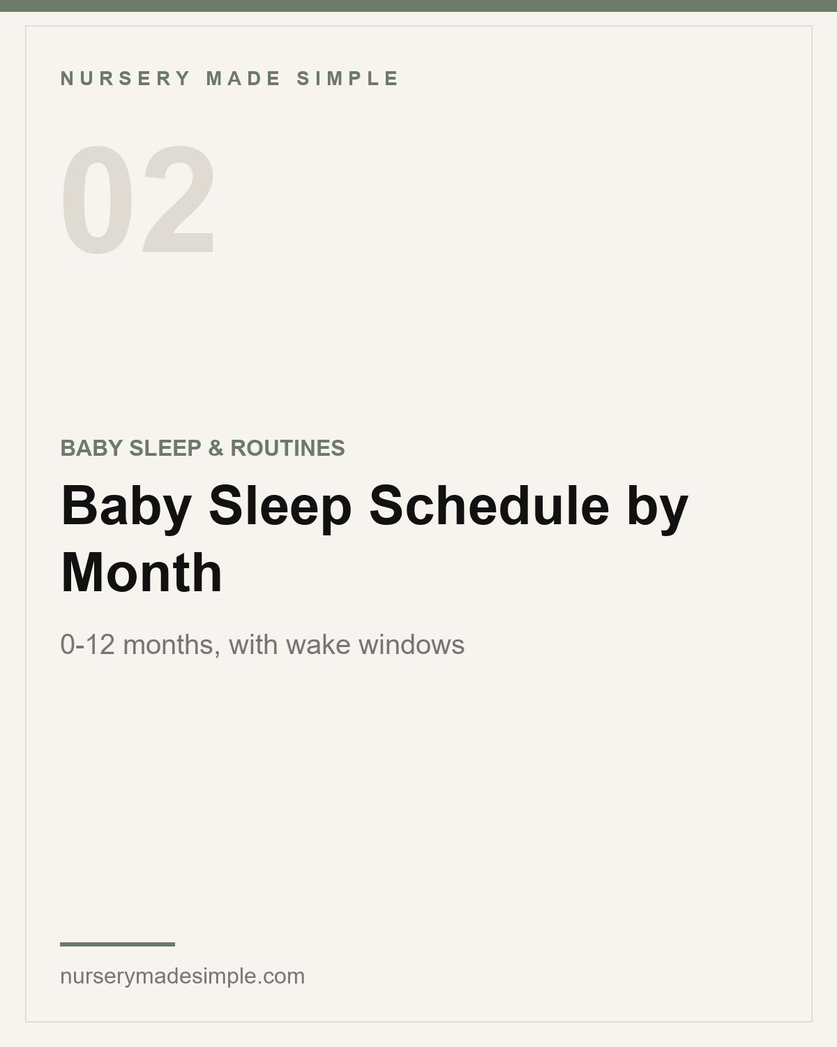 Baby sleep schedule by month chart